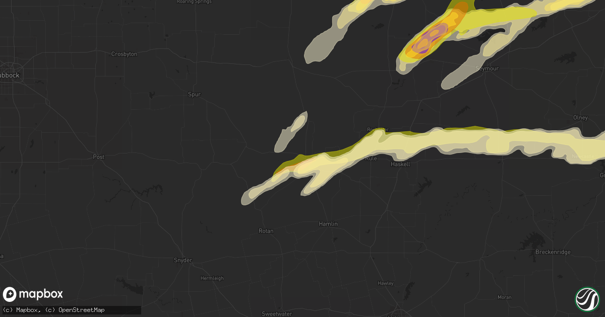 Hail map in Aspermont, TX on April 23, 2014