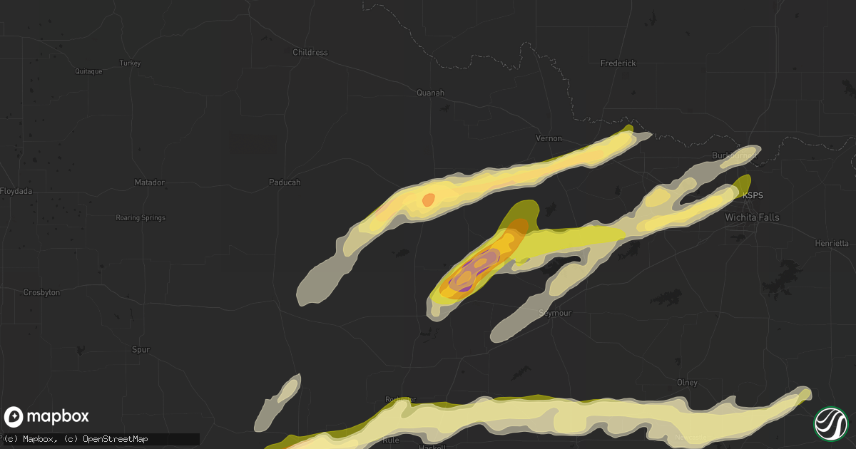 Hail map in Crowell, TX on April 23, 2014