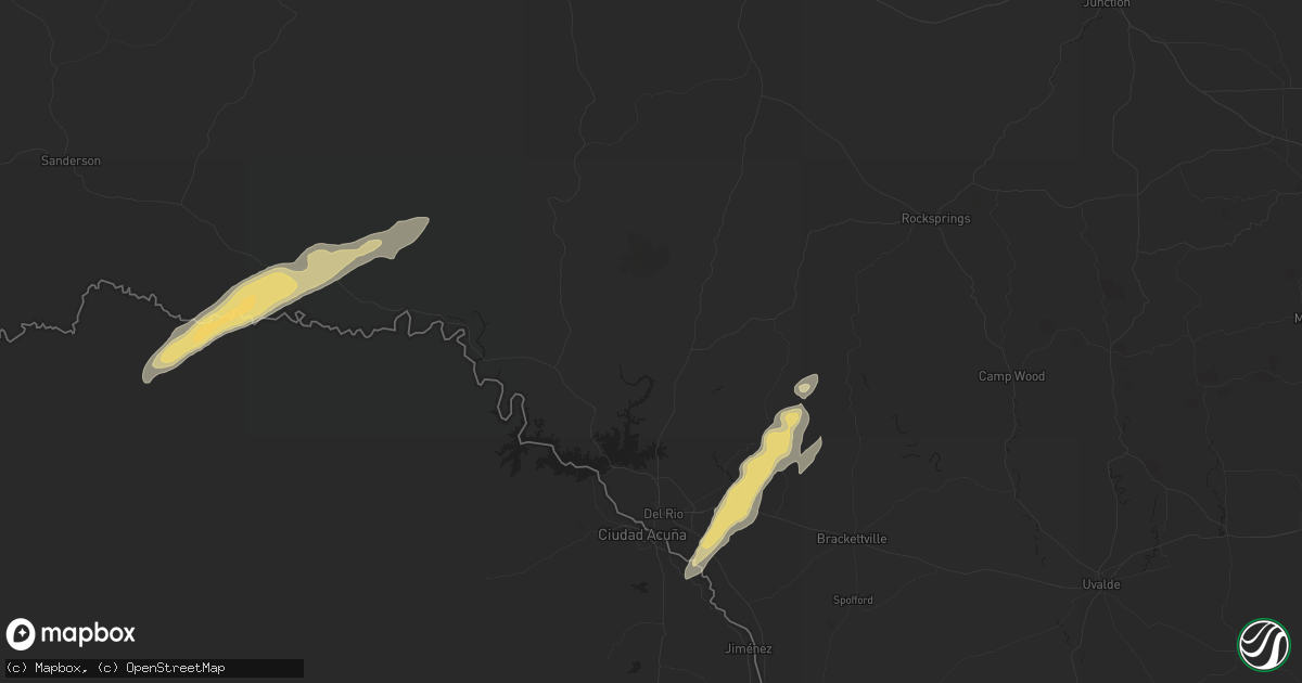 Hail map in Del Rio, TX on April 23, 2015