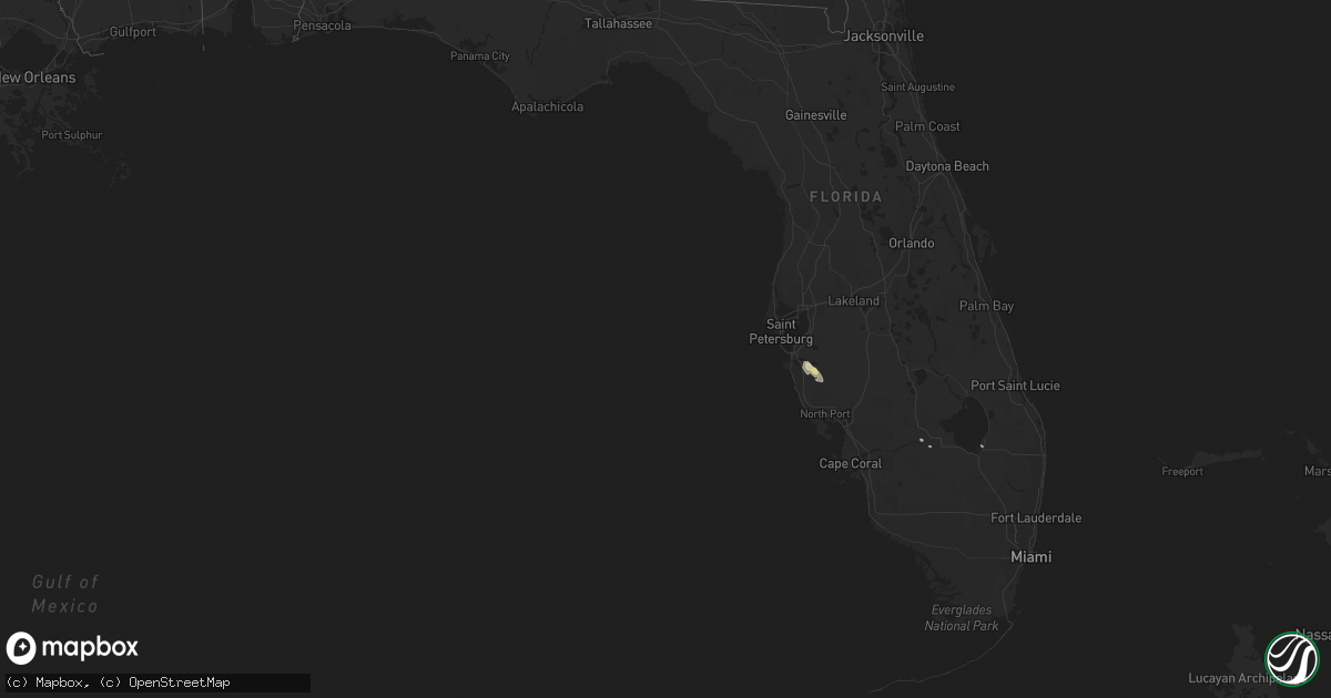 Hail map in Florida on April 23, 2015
