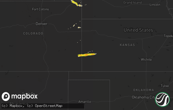 Hail map preview on 04-23-2015