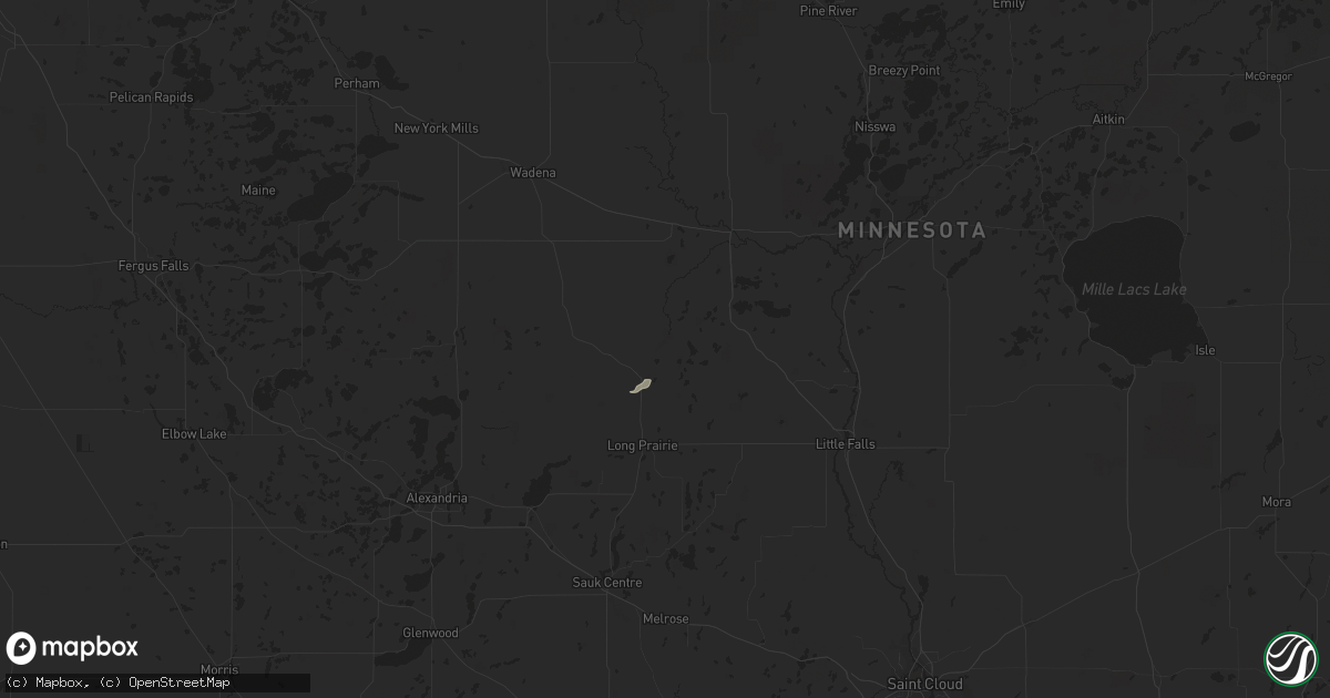 Hail map in Browerville, MN on April 23, 2016