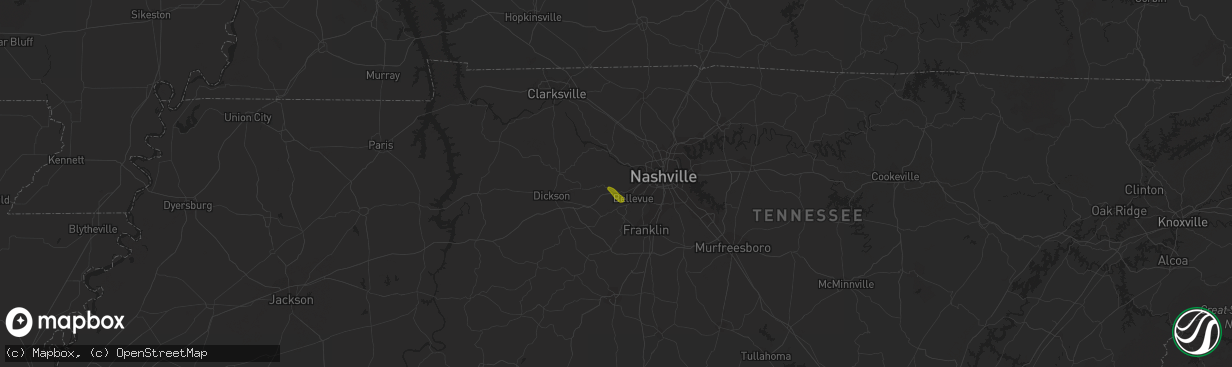 Hail map in Pegram, TN on April 23, 2017