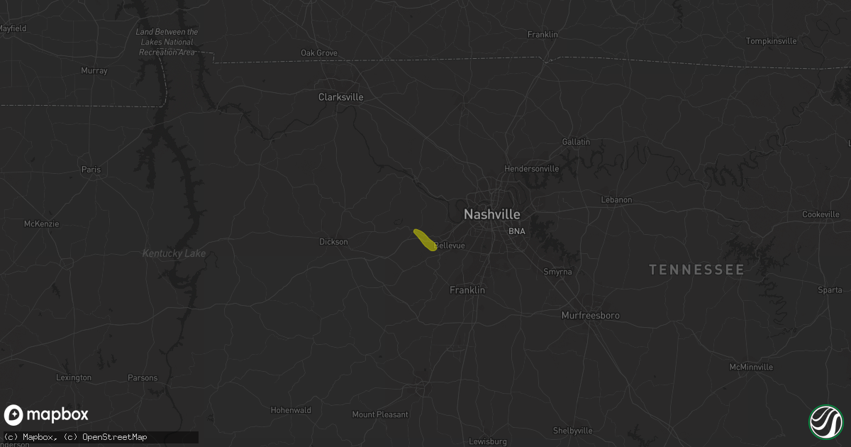 Hail map in Pegram, TN on April 23, 2017