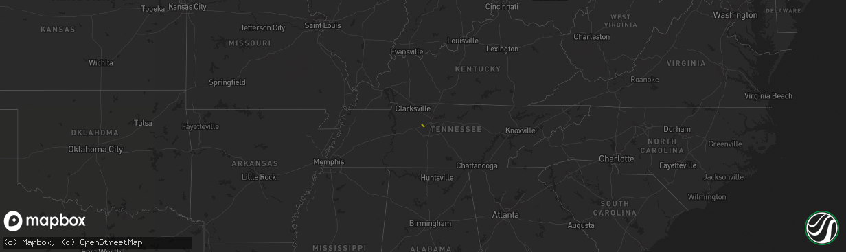 Hail map on April 23, 2017
