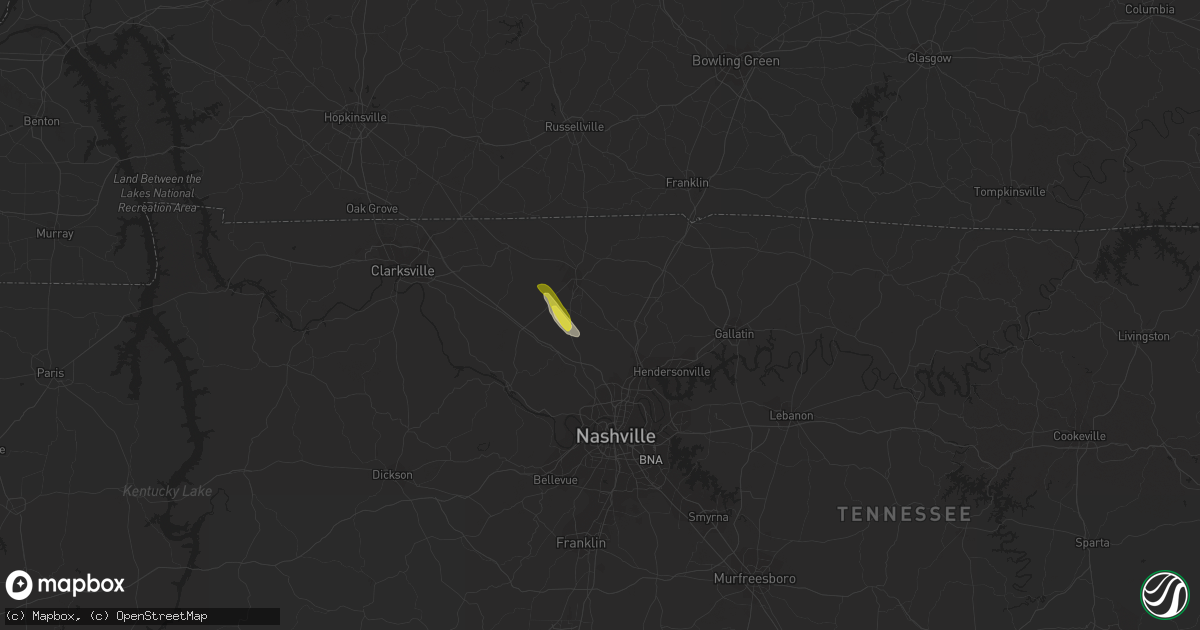 Hail map in Greenbrier, TN on April 23, 2018