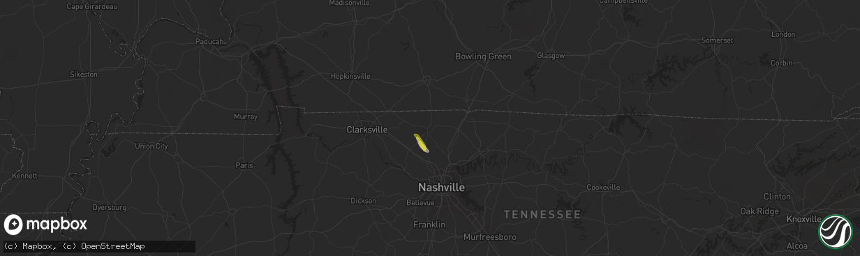 Hail map in Springfield, TN on April 23, 2018