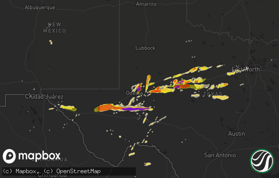 Hail map preview on 04-23-2019