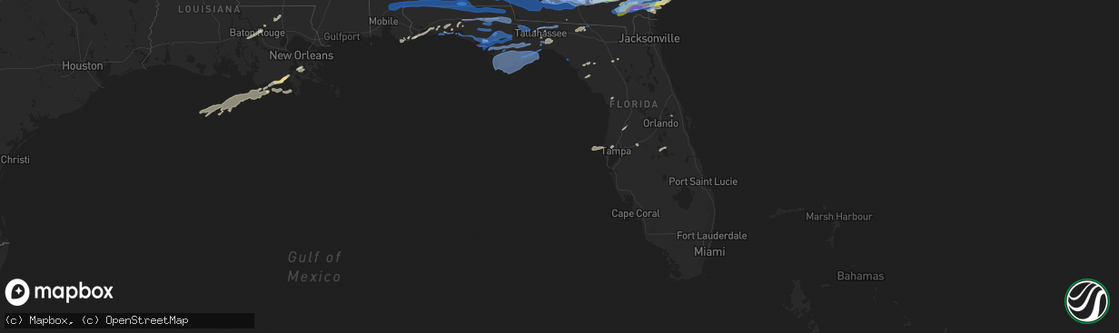 Hail map in Florida on April 23, 2020