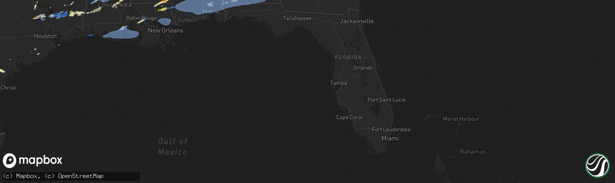 Hail map in Florida on April 23, 2021