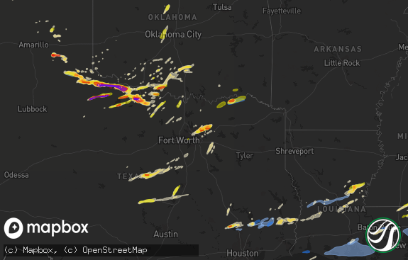 Hail map preview on 04-23-2021