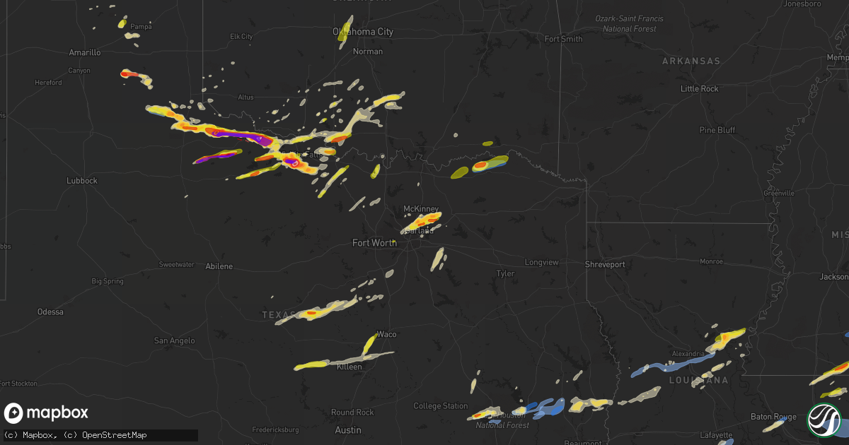 Hail map on April 23, 2021