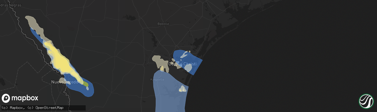 Hail map in Portland, TX on April 23, 2023