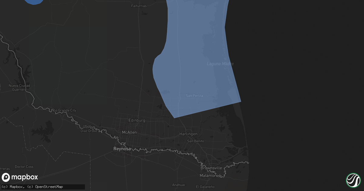 Hail map in Raymondville, TX on April 23, 2023