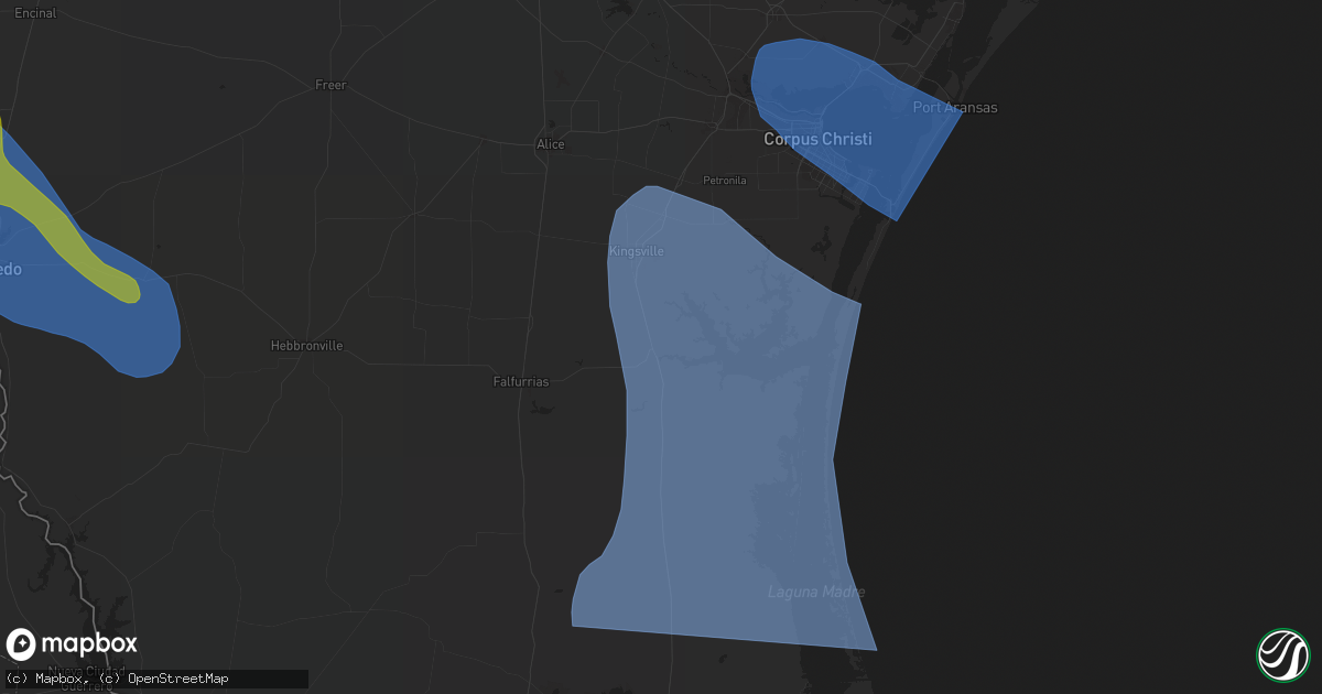 Hail map in Riviera, TX on April 23, 2023