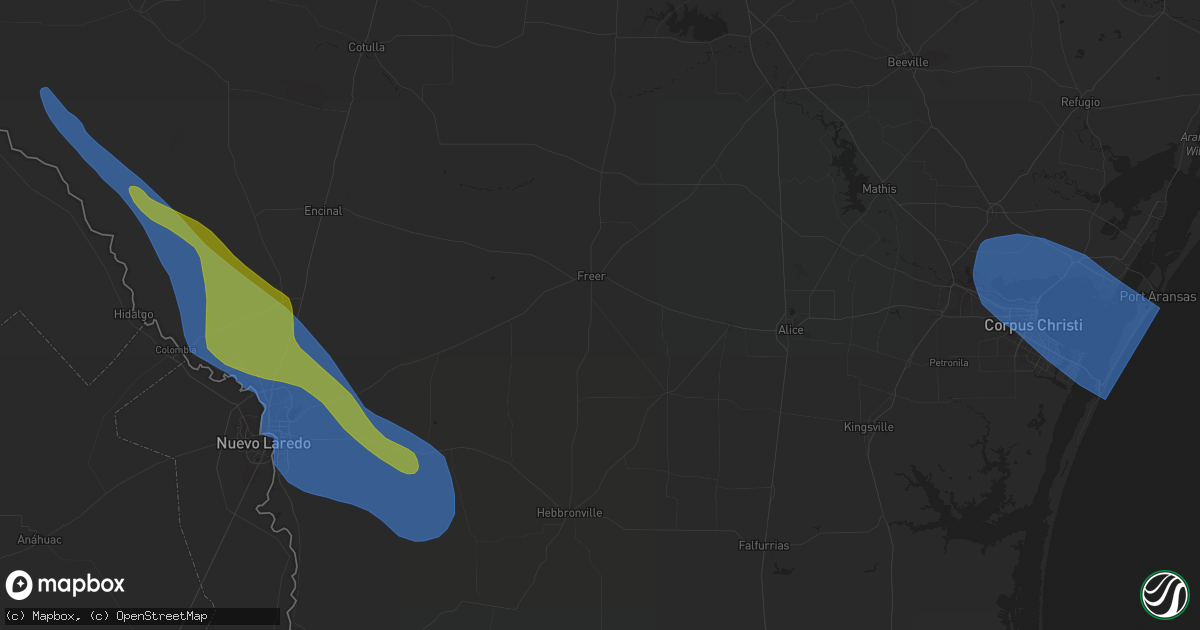 Hail map in Sinton, TX on April 23, 2023