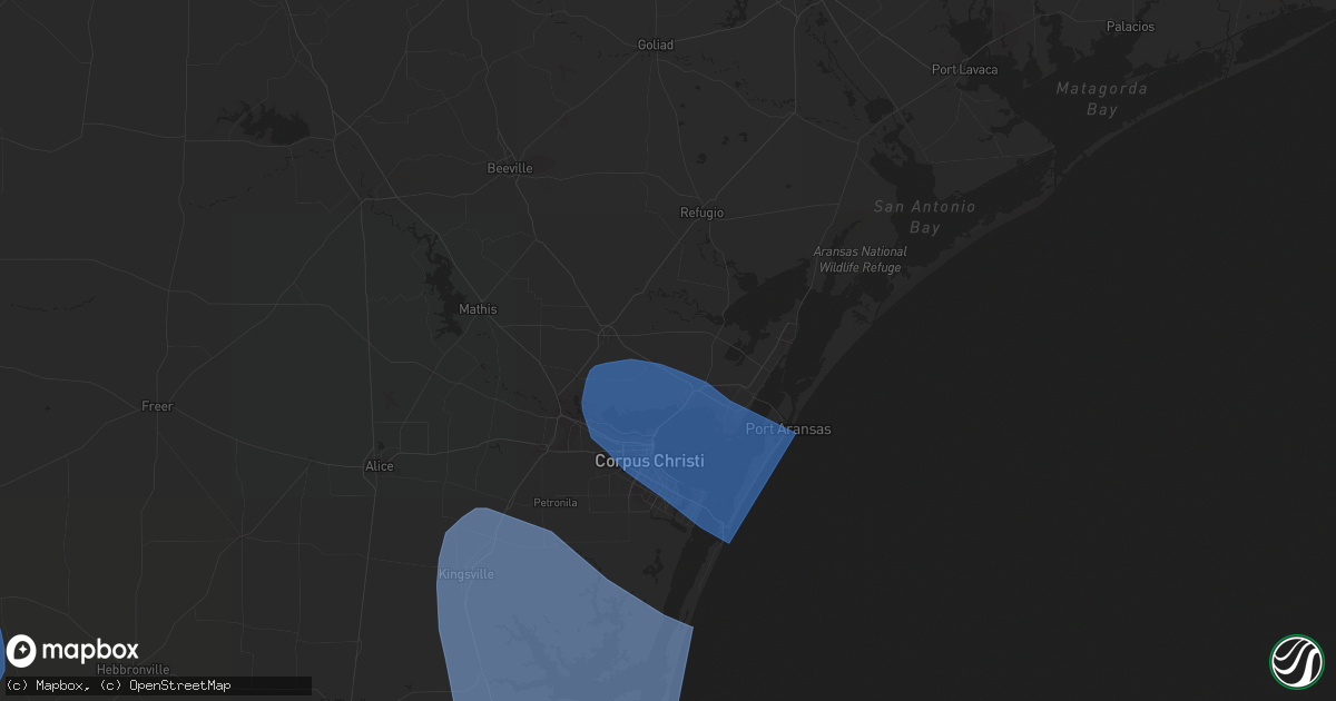 Hail map in Taft, TX on April 23, 2023