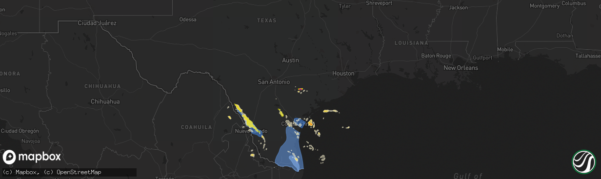 Hail map on April 23, 2023