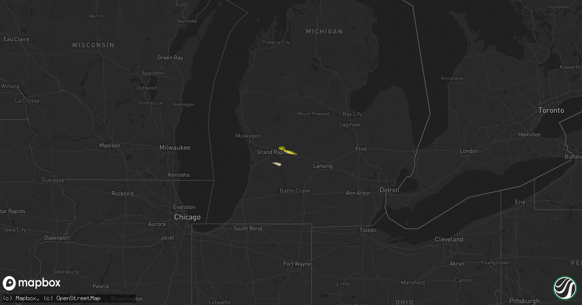 Hail map on April 23, 2024