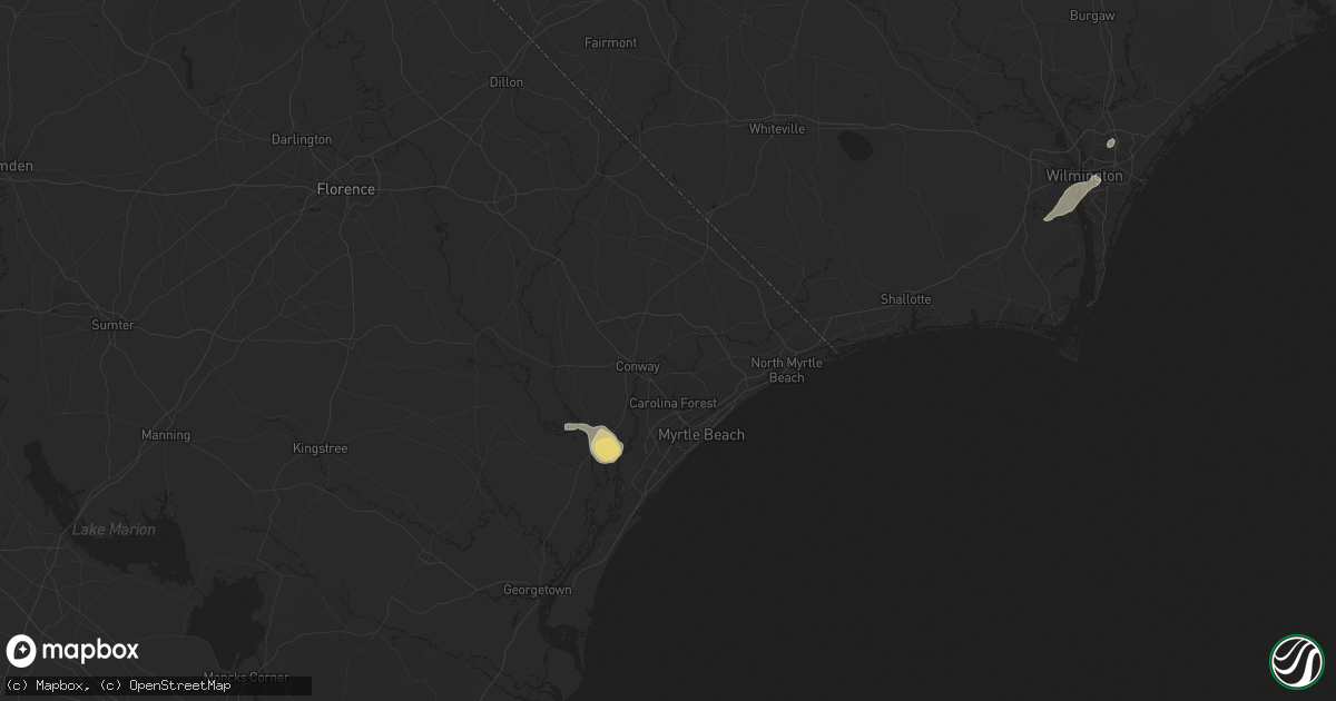 Hail map in Conway, SC on April 23, 2025