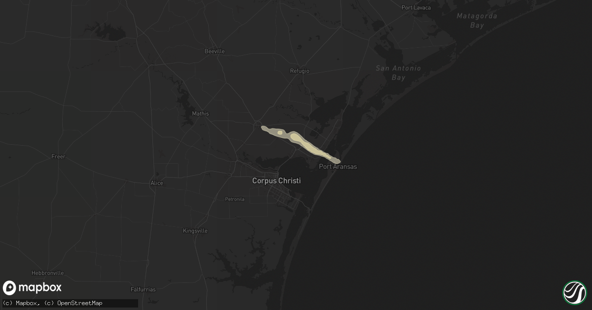 Hail map in Portland, TX on April 23, 2025