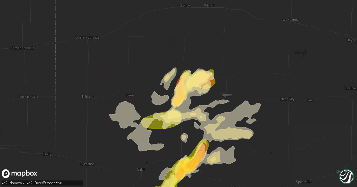 Hail map in Scott City, KS on April 23, 2025