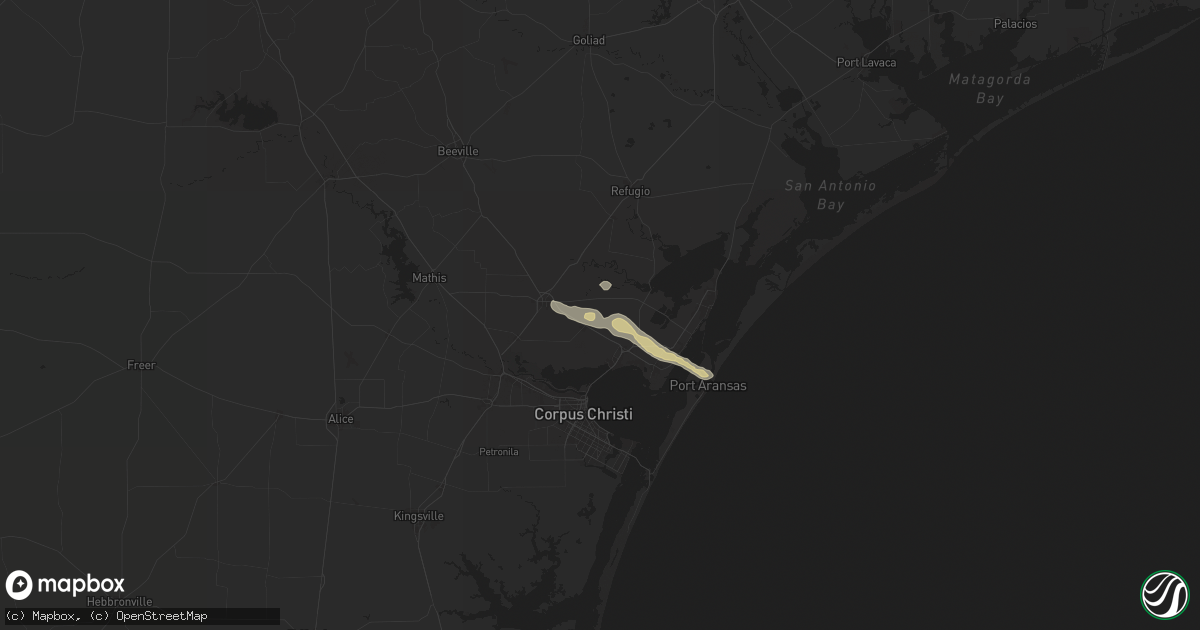 Hail map in Taft, TX on April 23, 2025