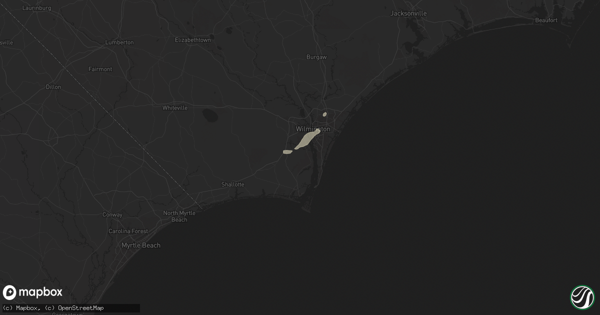 Hail map in Winnabow, NC on April 23, 2025