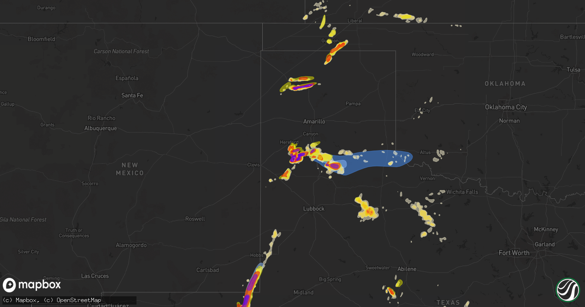 Hail map on April 23, 2025