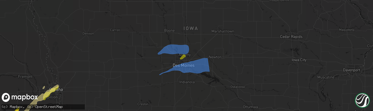Hail map in Ankeny, IA on April 23, 2026