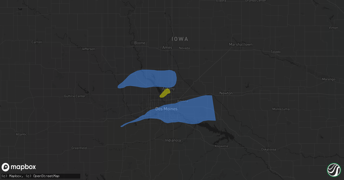 Hail map in Ankeny, IA on April 23, 2026