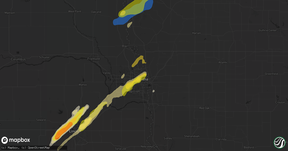 Hail map in Carter Lake, IA on April 23, 2026