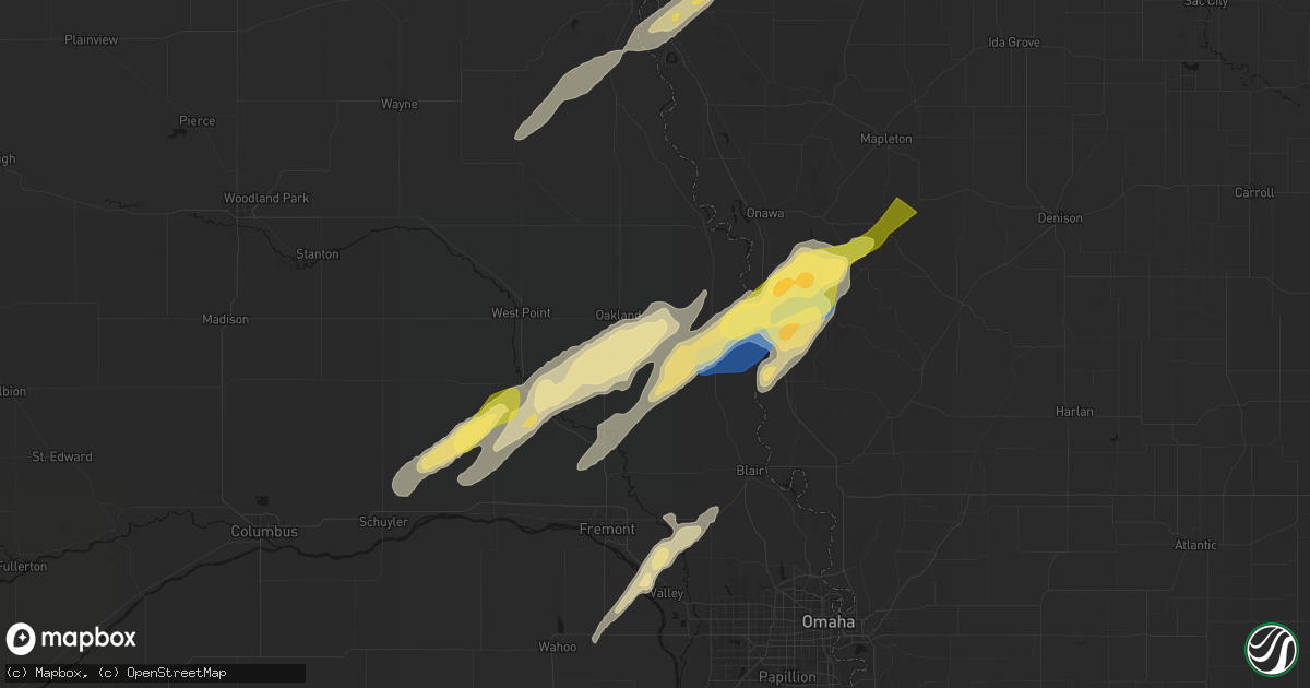 Hail map in Craig, NE on April 23, 2026