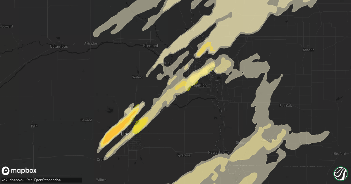 Hail map in Gretna, NE on April 23, 2026