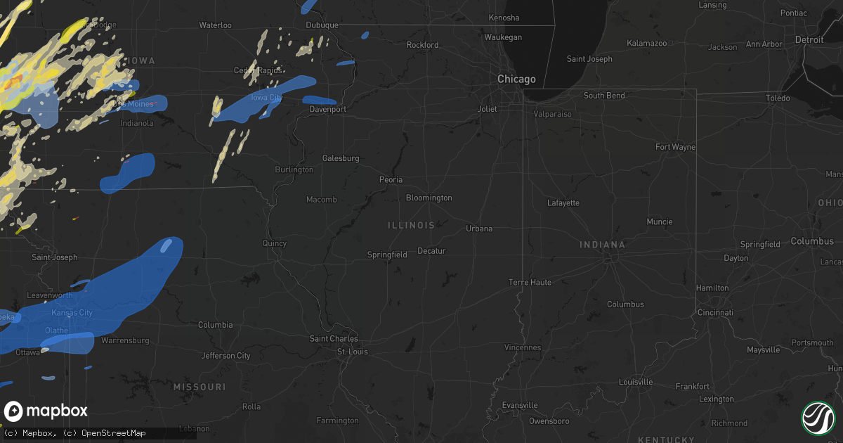 Hail map in Illinois on April 23, 2026