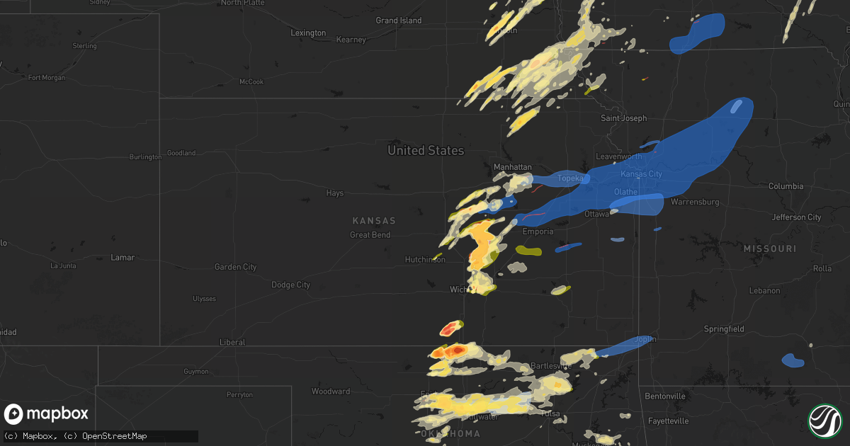 Hail map in Kansas on April 23, 2026