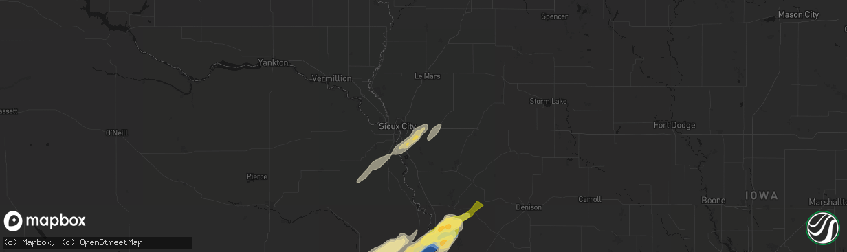 Hail map in Lawton, IA on April 23, 2026
