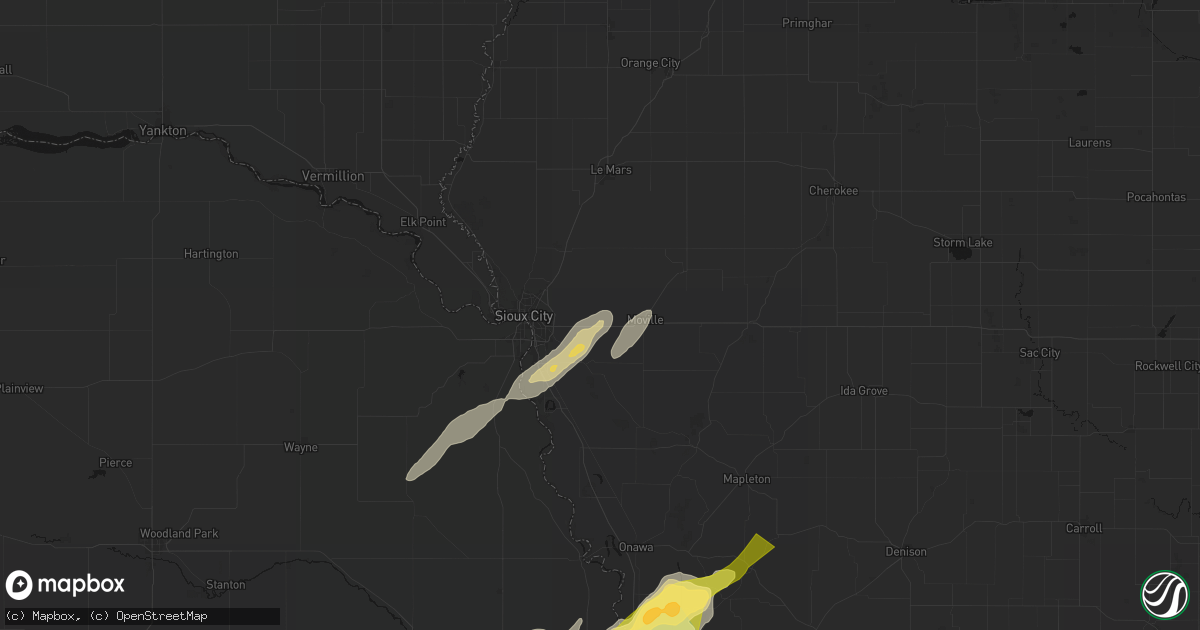 Hail map in Lawton, IA on April 23, 2026