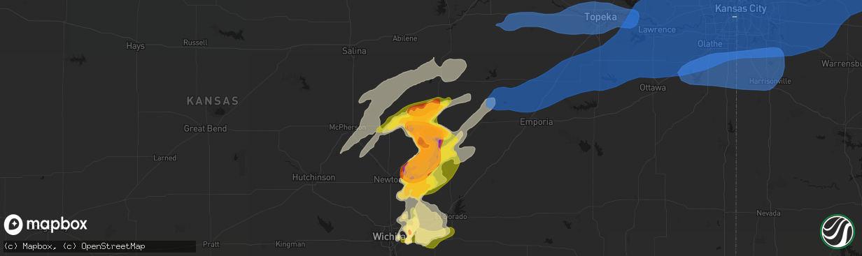 Hail map in Marion, KS on April 23, 2026