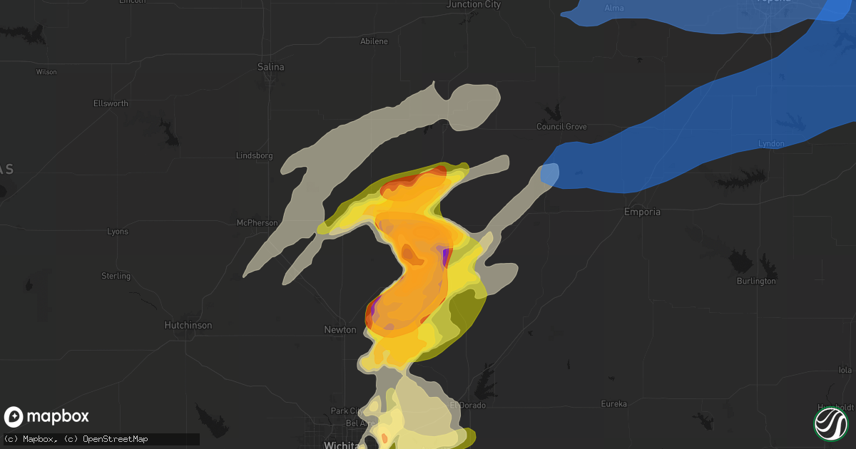 Hail map in Marion, KS on April 23, 2026