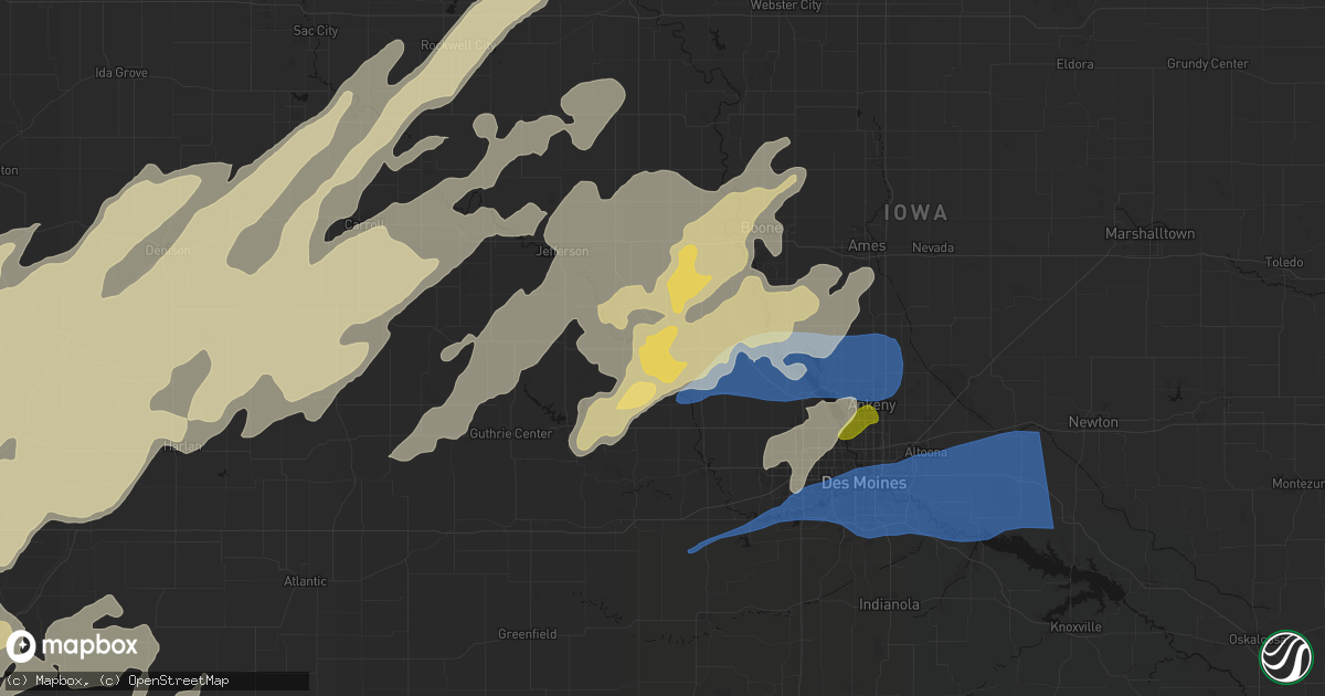 Hail map in Perry, IA on April 23, 2026