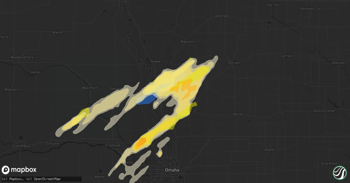 Hail map in Pisgah, IA on April 23, 2026