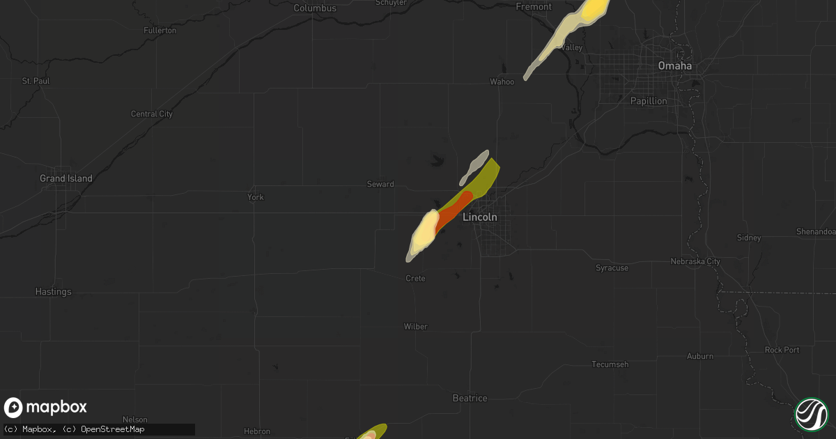 Hail map in Pleasant Dale, NE on April 23, 2026