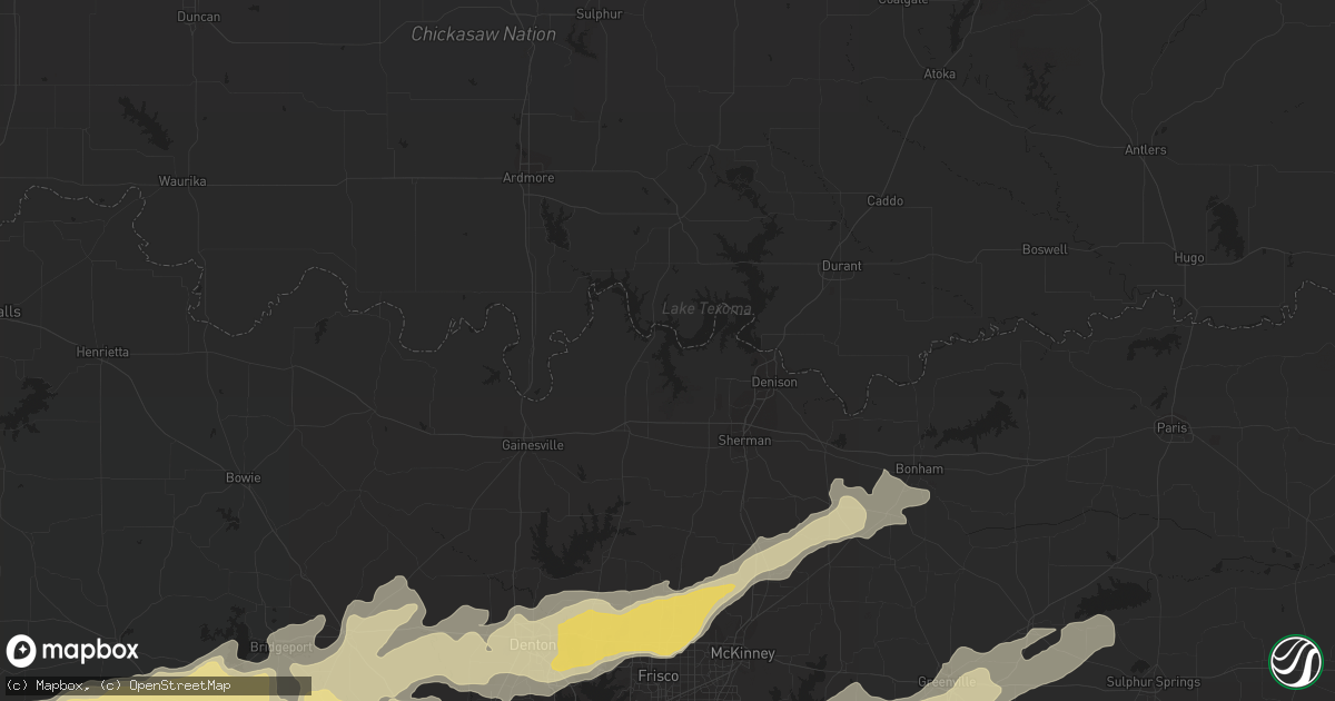 Hail map in Denton, TX on April 24, 2011