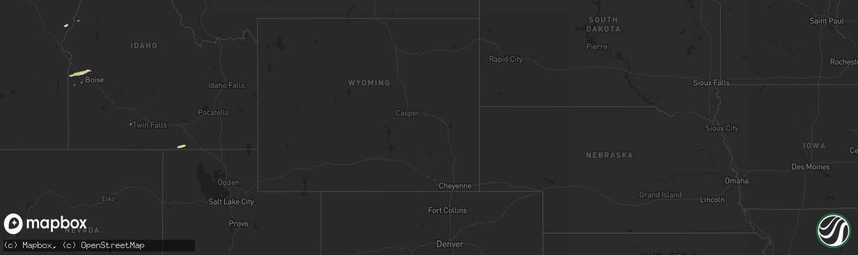 Hail map in Idaho on April 24, 2012