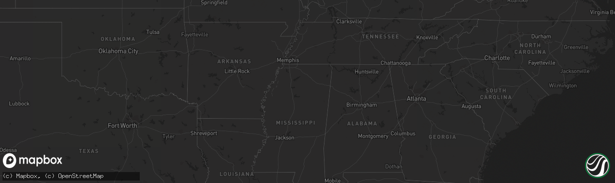 Hail map on April 24, 2013