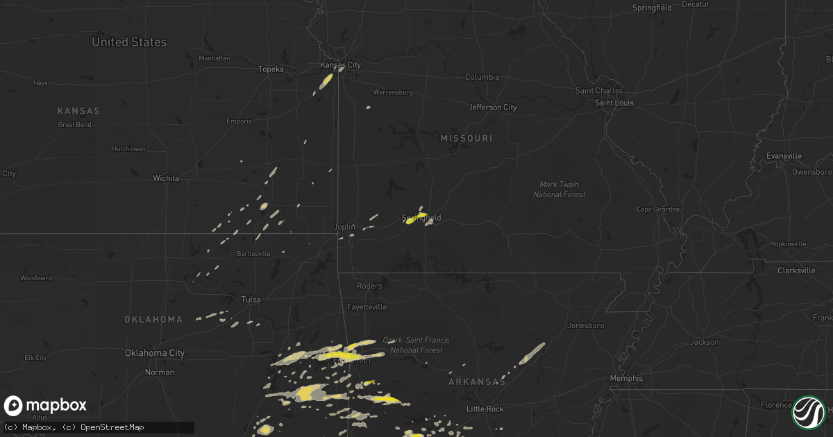 Hail map on April 24, 2014