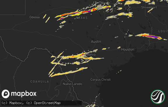 Hail map preview on 04-24-2015