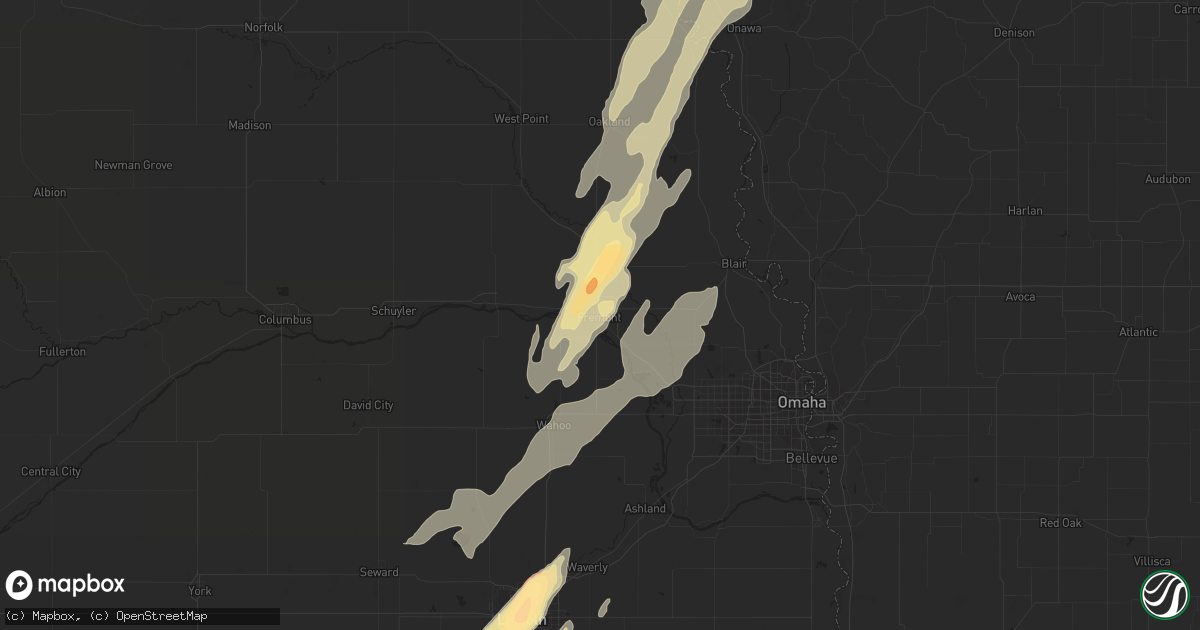 Hail map in Fremont, NE on April 24, 2016