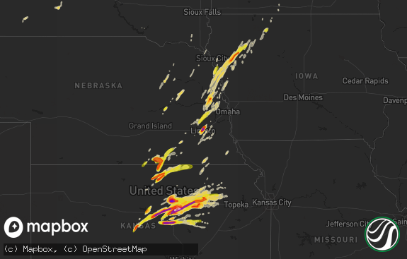 Hail map preview on 04-24-2016